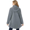 Woman Within Plus Size Hooded A-Line Fleece Coat - 3 of 4