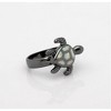 Sea Turtle Statement Ring for Women Black Plate Fire Opal Ginger Lyne Collection - 3 of 4