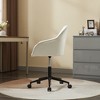 Elegent Height Adjustable Velvet Office Chair with Wheels for Home Office, Bedroom, Study and Vanity - 3 of 4