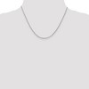 Black Bow Jewelry 1mm 14k White Gold Solid Round Snake Chain Necklace - 2 of 4