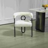 PAGED PU/Chenille Fabric Upholstered Accent Chair with Metal Legs and Cushion,Modern Upholstered Armchair for Living Room - 2 of 4