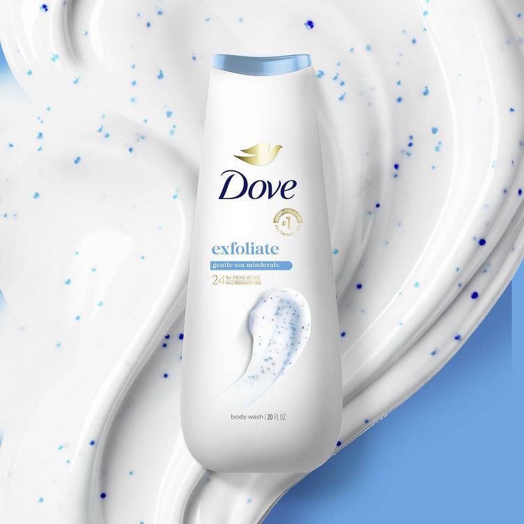 Dove Gentle Exfoliate Body Wash - Sea Minerals 24hr Lotion-Soft Skin - 20 fl oz, 4 of 13