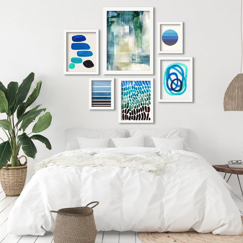 Americanflat Abstract Neutral (Set Of 6) Framed Prints Gallery Wall Art Set Rain Collage Ii By Hope Bainbridge, 1 of 5