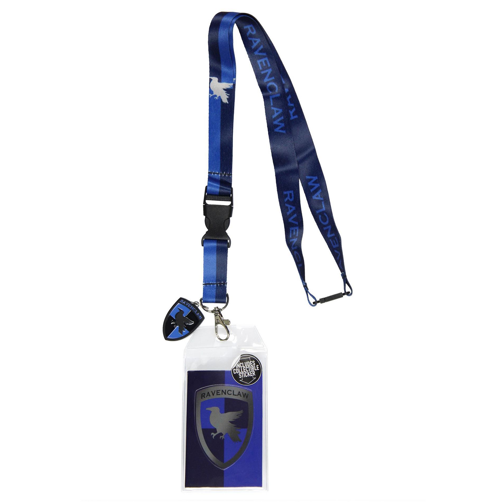 Harry Potter Ravenclaw Lanyard Multicolor 25" w/ Charm and Detachable ID Holder