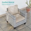 Sonkuki 6-Piece Patio Conversation Set Outdoor Wicker Rattan Furniture Set with Side Table - 4 of 4