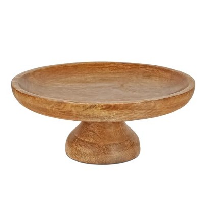 Wood Decorative Bowl - Footed and Oblong