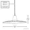 Urban Ambiance Luxury Contemporary Pendant Light,  7.5"H x 20"W,  Brushed Nickel Finish, UHP2431 - 4 of 4