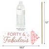 Big Dot of Happiness Funny 40th Pink Rose Gold Birthday - Happy Birthday Party Photo Booth Props Kit - 10 Piece - 3 of 4