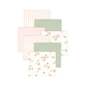 Little Treasure Hudson Baby Girls Cotton Poly Flannel Receiving Blankets 7Pk Multipack - 1 of 2