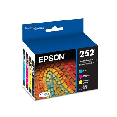 Epson 252 Single, 2pk, 3pk & 4pk Ink Cartridges - Black, Multicolor