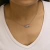 Haus of Brilliance Silver Diamond Accent Bypass Curve Pendant Necklace - 3 of 4