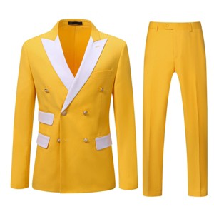 Cloudstyle Mens 2-Piece Dress Suit Blazer Slim Fit Double-Breasted Suit Jacket Sport Coat and Pants Set - 1 of 4