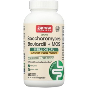 Jarrow Formulas, Inc. Vegan Saccharomyces Boulardii + Mos 5 Billion Cfu 90 Veg Capsules. - 1 of 2