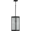 Progress Lighting Felton 1-Light Outdoor Hanging Lantern in Matte Black with Rippled Glass Panels - 3 of 3