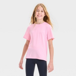 Girls' Short Sleeve Gym T-Shirt - All In Motion™ - 1 of 3
