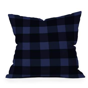 16"x16" Allyson Johnson Woodsy Plaid Square Throw Pillow Blue - Deny Designs