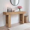 63" Rustic Farmhouse Console Table with Open Shelf, Vintage Entryway Table - 2 of 4