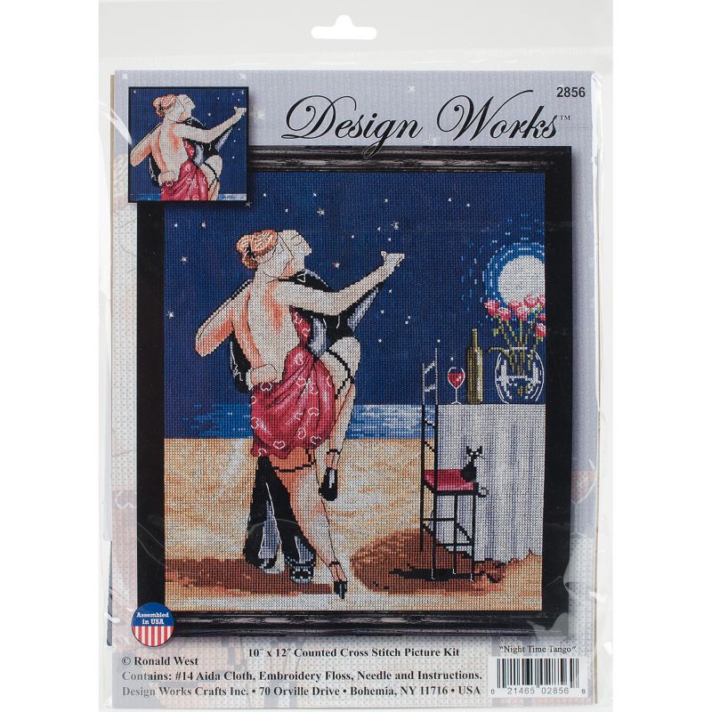 Design Works Counted Cross Stitch Kit 10"X12"-Nighttime Tango (14 Count), 1 of 3