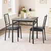 Dining Table Set for 2, Kitchen Table and Chairs for 2, Dining Room Table Set with 2 Upholstered Chairs - 2 of 4