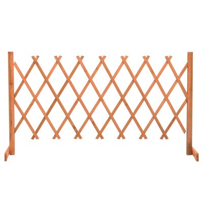 vidaXL Garden Trellis Fence Orange 59.1Inchx31.5Inch Solid Firwood