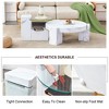 CAVINAS Nesting Coffee Table, Detachable Wooden Coffee Table, Clear Coffee Table, Low Coffee Table for Living Room, Office - 2 of 4