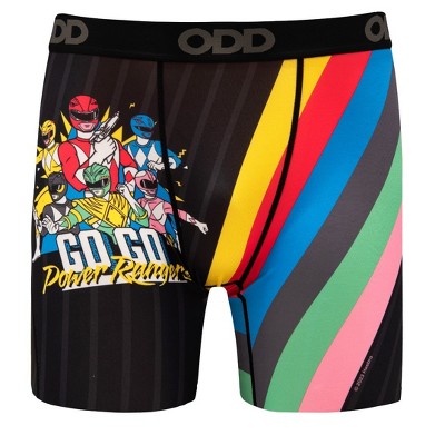 Odd Sox, Go Go Power Rangers, Novelty Boxer Briefs For Men, Small