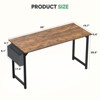 Sweetcrispy 55  Wide Metal Base Writing Desk - 4 of 4