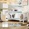 LunaLulinlk Furniture Style Cat Cabinet Cream white Cat litter box With Sisal scratching door Cat friendly furniture - 3 of 4