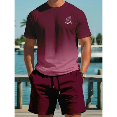 TIME HOLLOW Casual Loose Fit T-Shirt & Shorts Set - Beach Ready