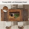 Tribesigns 63" Dining Table for 4-6, Farmhouse Reclaimed Wood Kitchen Table with Heavy Pedestal Base for Dining Room Home Office - 4 of 4