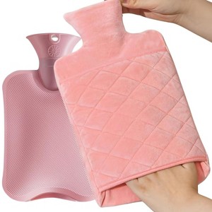 EBF Home 2 Liter Hot Water Bottle with Hand Warming Pocket - Hot Water Bottle/Hand Feet Warmer, Menstrual Cramps, Neck Shoulder Pain Relief - 1 of 4