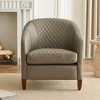 KINWELL 29.1" Wide Tufted Top-Grain Genuine Leather Armchair - 3 of 4