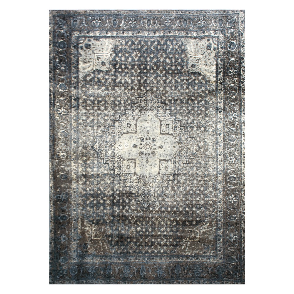 3'x5' Vintage Kellum Area Rug Slate- nuLOOM