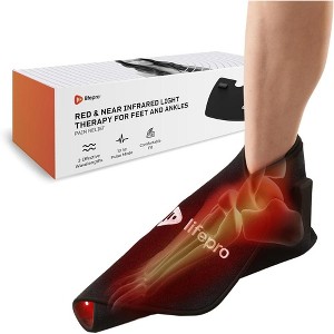 LifePro Red Light Therapy for Feet & Ankle Support - Heel Pain Relief, Accelerated Recovery, Improved Circulation - Infrared Red Light Shoe Brace - 1 of 4