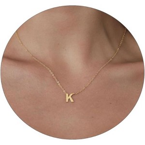 Delicate Heart Pendant Necklace, 14K Gold Plated Dainty Chain, Gift for Women - 1 of 4