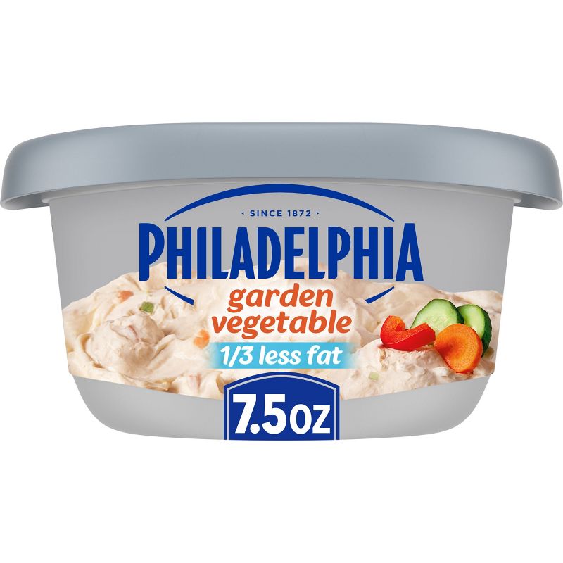 Philadelphia Reduced Fat Garden Vegetable Cream Cheese Spread - 7.5oz, 1 of 10