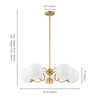 Rennnsan Daphros 27" W 5 -Light Milk Glass Dimmable Classic Bubble Chandelier in Gold - 3 of 4