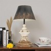 Rustic Vintage Table Lamp with Distressed Finish, Height 24.80", Width 13.39" for Home Decor, 1pc - 3 of 4