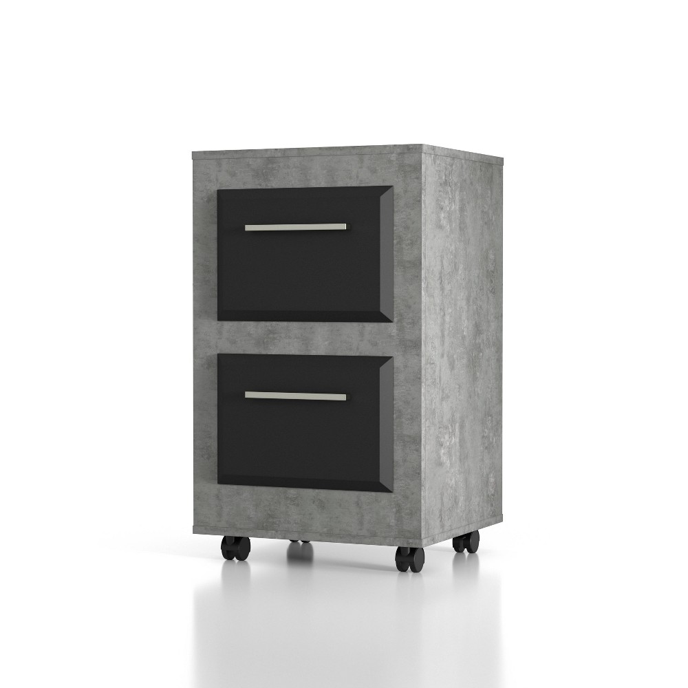 24/7 Shop At Home Maralasia Mobile 2 File Cabinet Cement