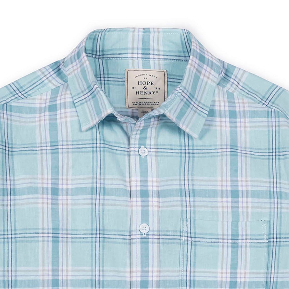 Hope & Henry Mens' Linen Long Sleeve Button Down Shirt - thumbnail 2