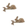 Melrose Stone Rabbit and Bunny Self Sitter (Set of 2) - 3 of 3