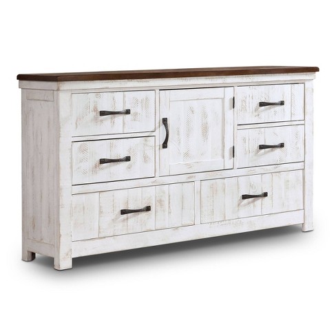 Rustic Small 6 Drawer Log Dresser