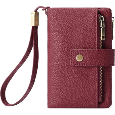 FATMOON Women’s Wallet - RFID Blocking Leather Wallet with Detachable Wristlet 17 Card Slots & Zippered Pockets–for Everyday, Travel