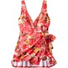 Lands' End Women's Side Tie Mini Swim Dress Swimsuit - 4 of 4