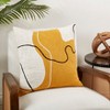 Saro Lifestyle Artistic Ambiance Abstract  Poly Filled Throw Pillow, 20"x20", Yellow - image 3 of 3