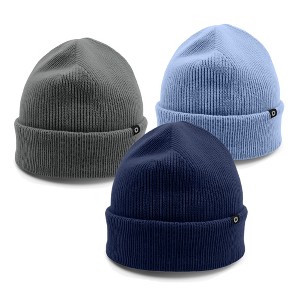 Dalix Beanie Soft Knit 3 Pack Stretch Skully Warm Winter Ski - 1 of 4