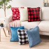 PAVILIA Set of 2 Pom Pom Throw Pillow Covers, Decorative Pompom Fringe Square Cushion Cases for Couch Sofa Bed - 3 of 4