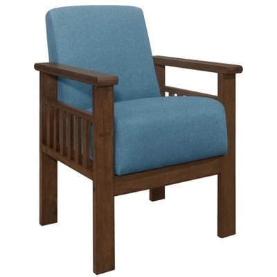 29.5"Blue Fabric Upholstered 1pc Accent Chair