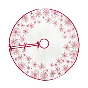 Park Hill Collection Snowflake Embroidered Tree Skirt - 1 of 3