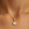 Round Zirconite Necklace for Women, Gold Plated 925 Silver, Eclectic Design and Elegant Air, Clavicle Necklace - 3 of 4